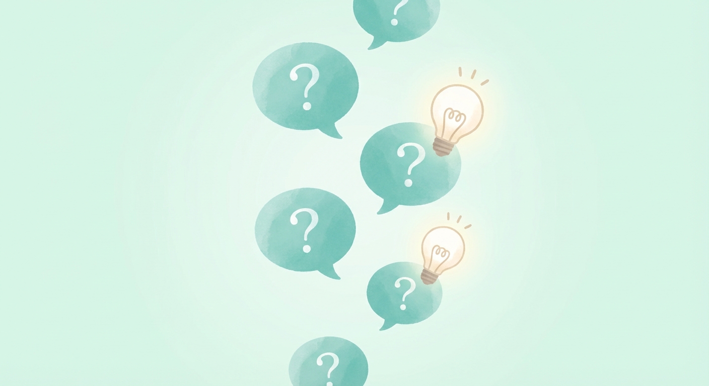 疑問解消をイメージしたFAQセクションのアイキャッチ