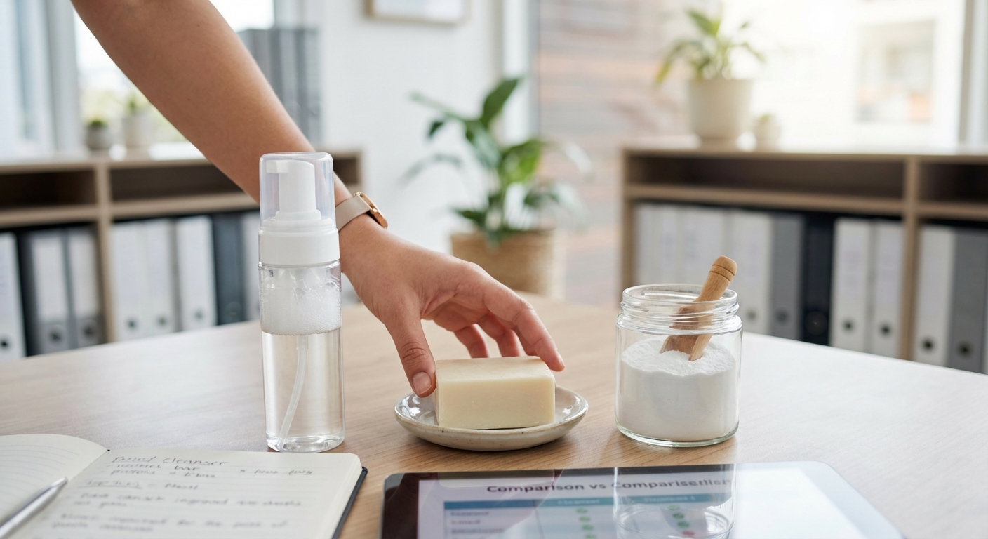 泡タイプや価格帯の違いを比較しているイメージ